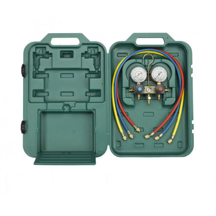 Εικόνα για Refco σετ κάσα μανομέτρων 2-way, R407C/R134A/R404A,  BM2-3-DS-R407C 4503546