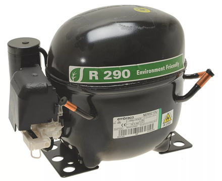 Εικόνα για Embraco συμπιεστής συντήρησης NEK6210U - R290, 8.77cm3, 1/3hp, 220V, 50Hz, MBP